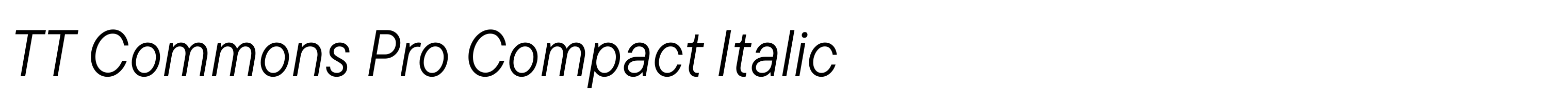 TT Commons Pro Compact Italic